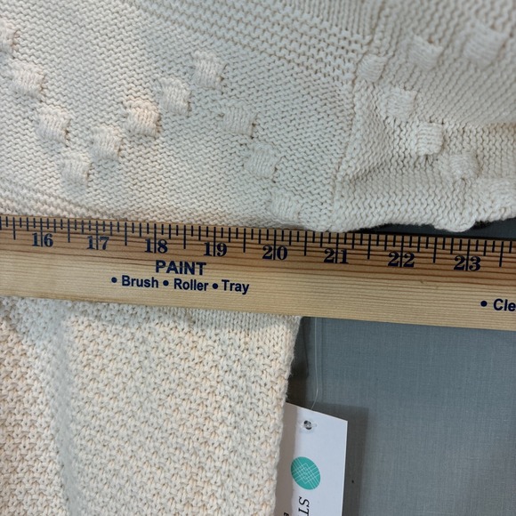 Pink Clover Women's L Ivory Knit Sweater NWT‎ Mock Neck Pullover Cottagecore - Picture 10 of 13